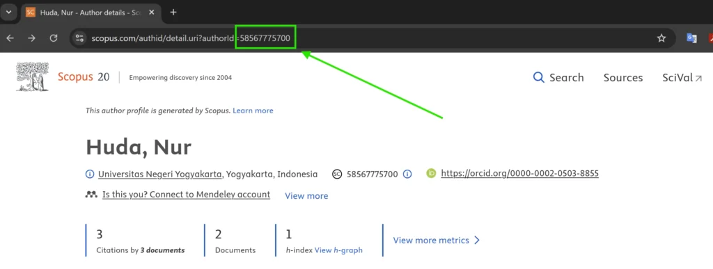 Url ID Scopus